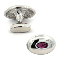 Oval Feature Purple Cufflinks