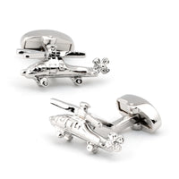 Silver Helicopter Cufflinks