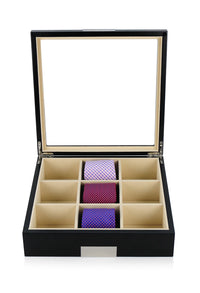Black Wooden Tie Box for 9