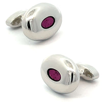 Oval Feature Purple Cufflinks