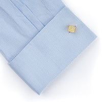 Gold Diamond Textured Cube Cufflinks Classic & Modern Cufflinks Clinks Australia