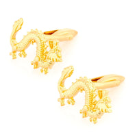 Golden Lucky Chinese Dragon Cufflinks Novelty Cufflinks Clinks Australia