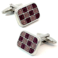 Purple Mauve 12 Square Cufflinks
