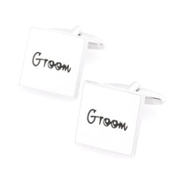 Groom White Wedding Cufflinks Wedding Cufflinks Clinks Australia