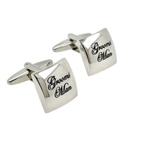 Grooms Man Curved Silver Wedding Cufflinks Wedding Cufflinks Clinks Australia Groomsman Curved Silver Cufflinks