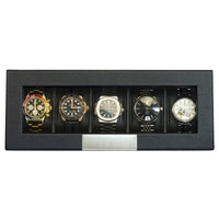 5 Slots Leather Watch Box