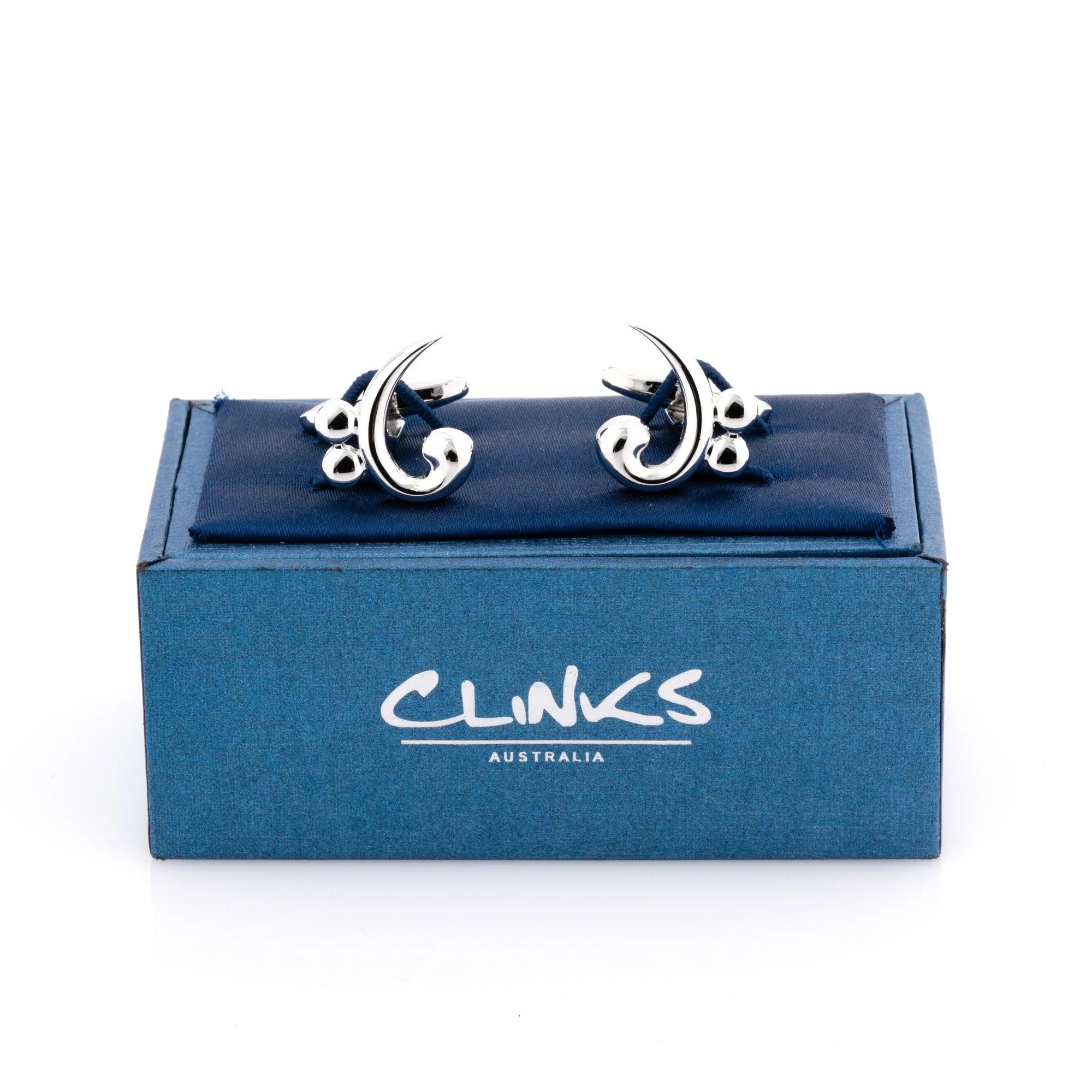 Bass Clef Silver Cufflinks