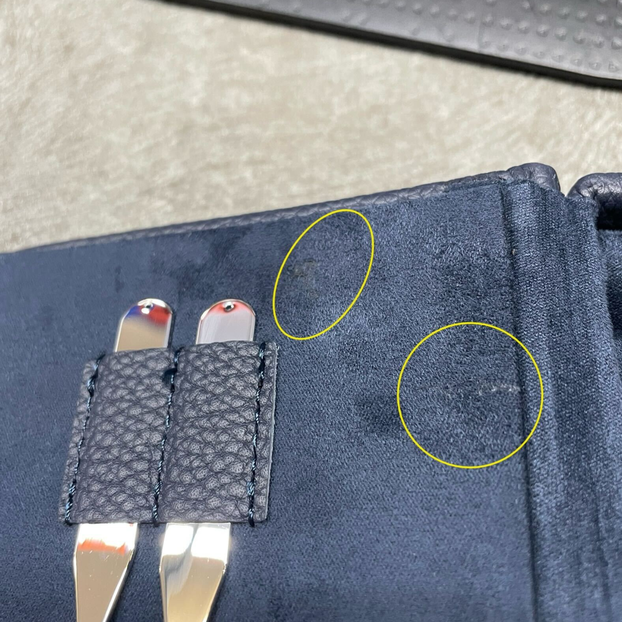 Seconds - Real Leather Cufflink Wallet - Blue (A)