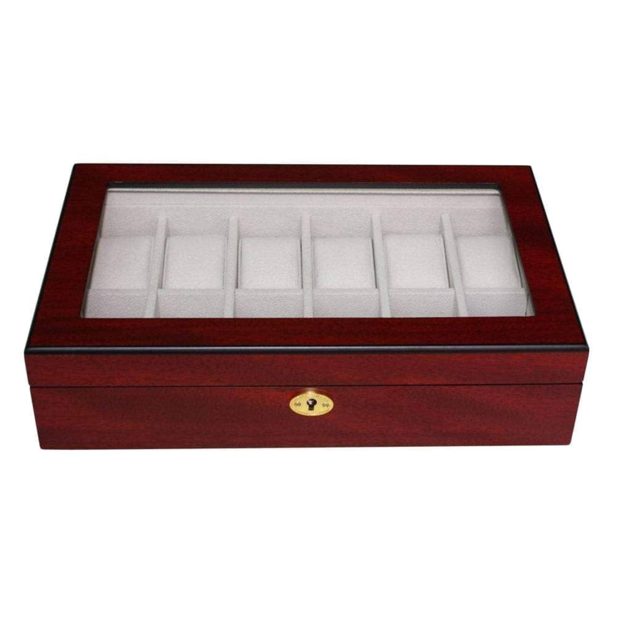 Seconds - Cherry Wooden Watch Box for 12 Watches (A)