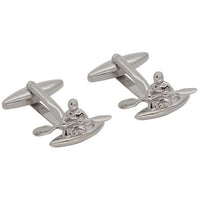 Kayak Cufflinks Silver Novelty Cufflinks Clinks Australia Kayak Cufflinks Silver