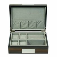 Ebony Wooden Cufflink Watch Box