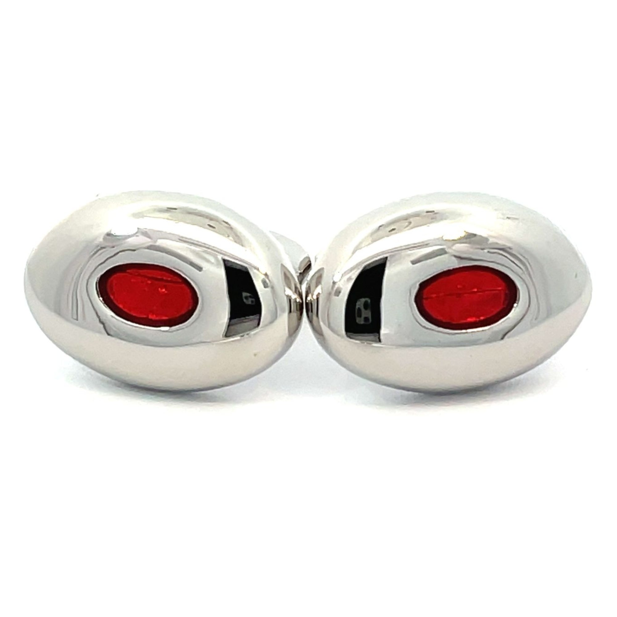 Oval Feature Red Cufflinks