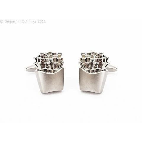 Chrome Fries or Chips Cufflinks