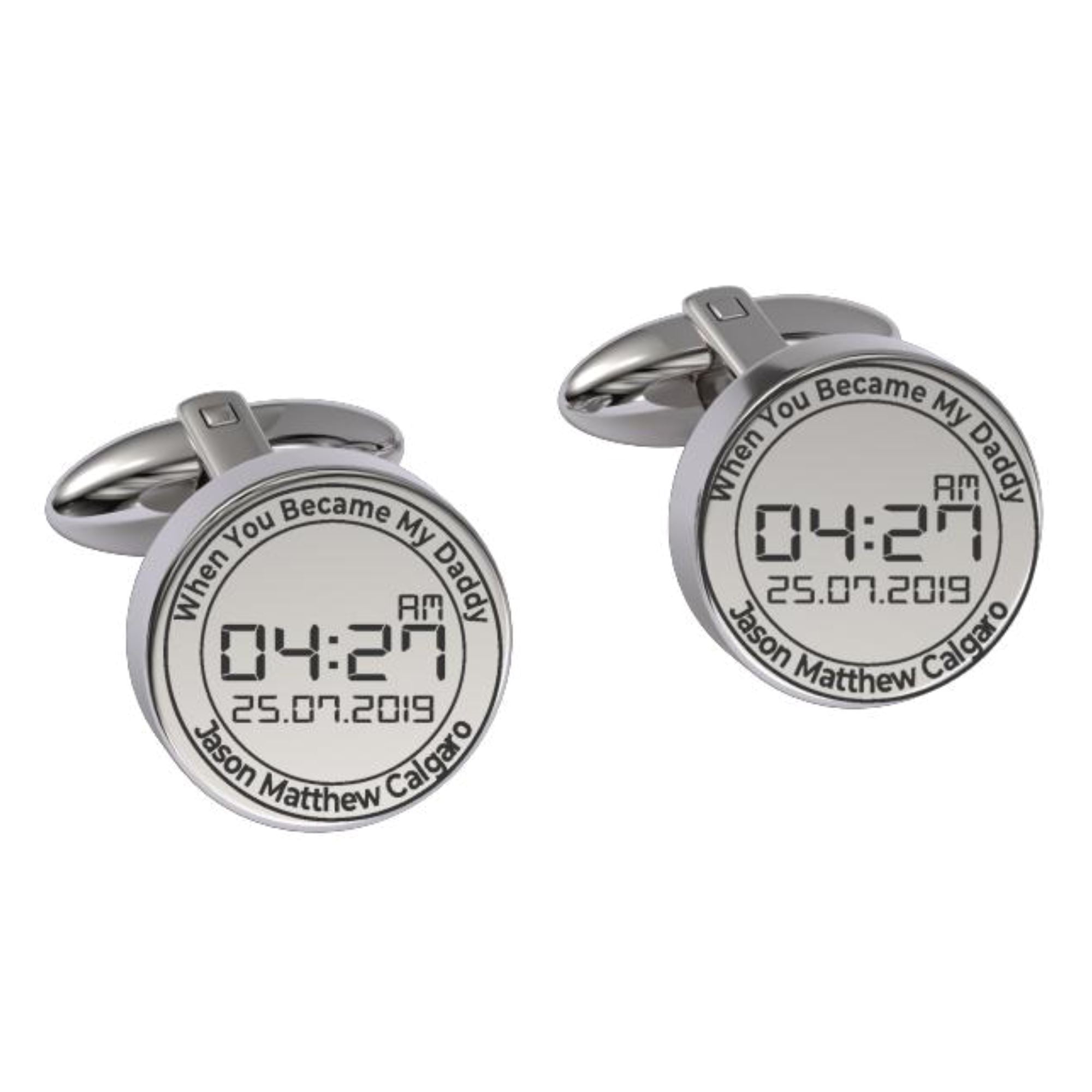 When You Became My Daddy Engraved Cufflinks Engraving Cufflinks Clinks Australia 