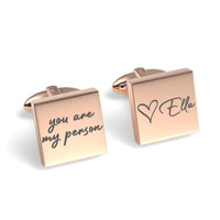 You Are My Person Engraved Cufflinks