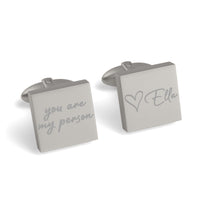 You Are My Person Engraved Cufflinks