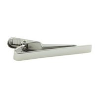Small Shiny Silver Tie Clip 40mm