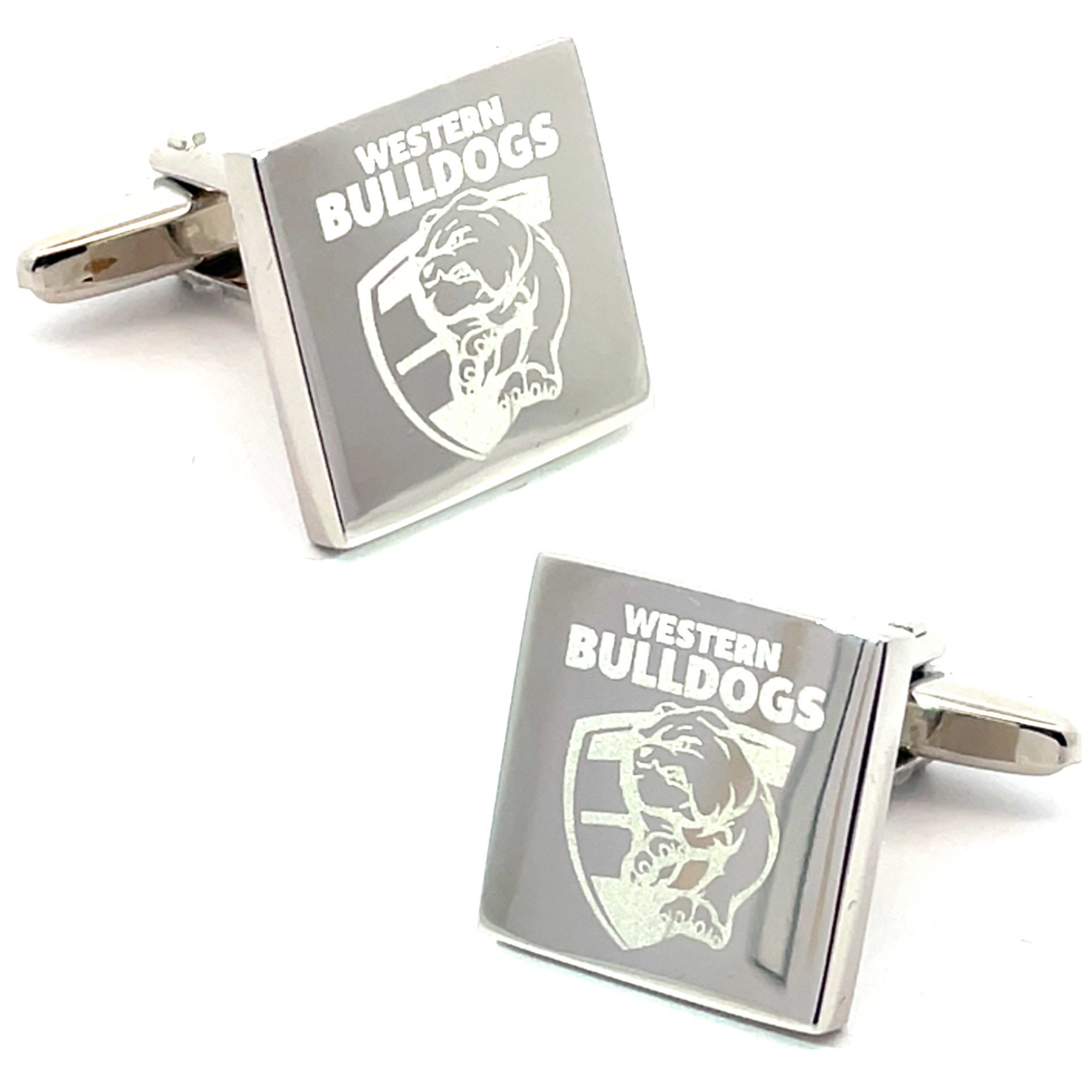 Silver Western Bulldogs AFL Cufflinks