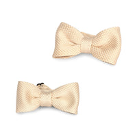 Adult Knit Bow Tie - White Cream Bow Ties Clinks Australia