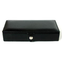 8 Pair Bonded Leather Black/Tan Cufflink Storage Box Cufflink Boxes Clinks Australia