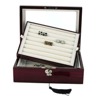 72 Pairs Cherry Wooden Cufflink Box Cufflink Boxes Clinks Australia