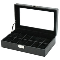 Leather Watch Box for 12 watches storage Watch Boxes Clinks