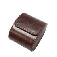 Watch Roll Case for 1 in Brown Vegan Leather Watch Boxes Clinks