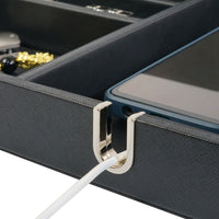 Black Vegan Leather Valet Tray Watch Boxes Clinks Australia