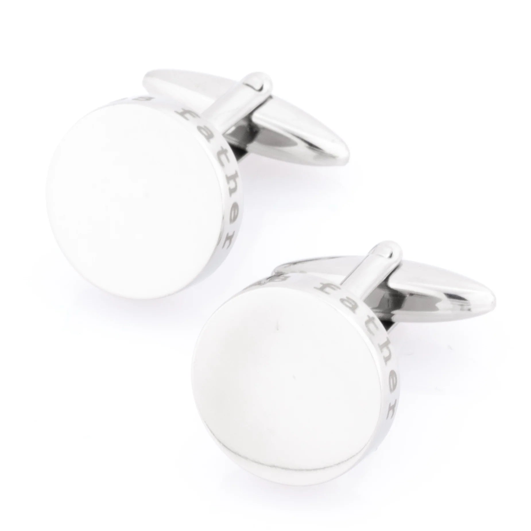 Brides Father Laser Etched Engravable Wedding Cufflinks