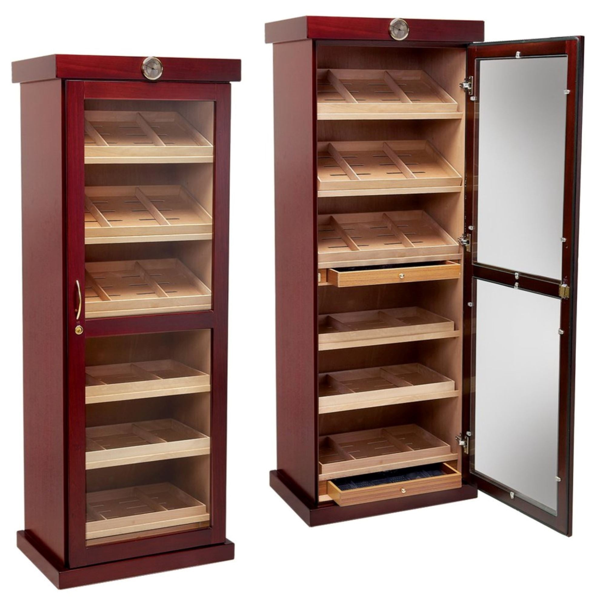 High Tower Wooden Cabinet Humidor Cigar Boxes Clinks