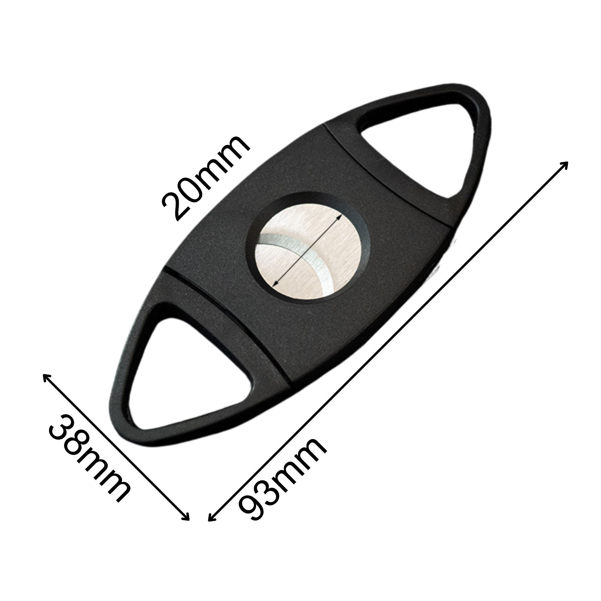Black Two Finger 54 Ring Gauge Cigar Cutter Cigar Cutter Clinks Australia