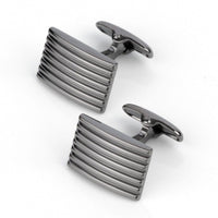 Gunmetal Lines Cufflinks Classic & Modern Cufflinks Clinks Australia