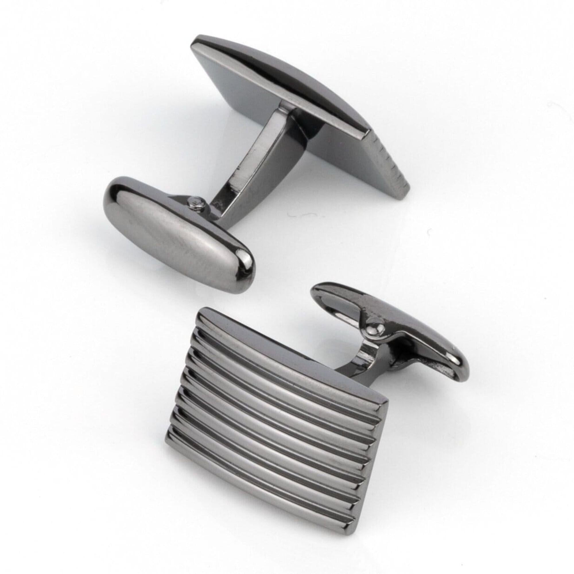 Gunmetal Lines Cufflinks Classic & Modern Cufflinks Clinks Australia