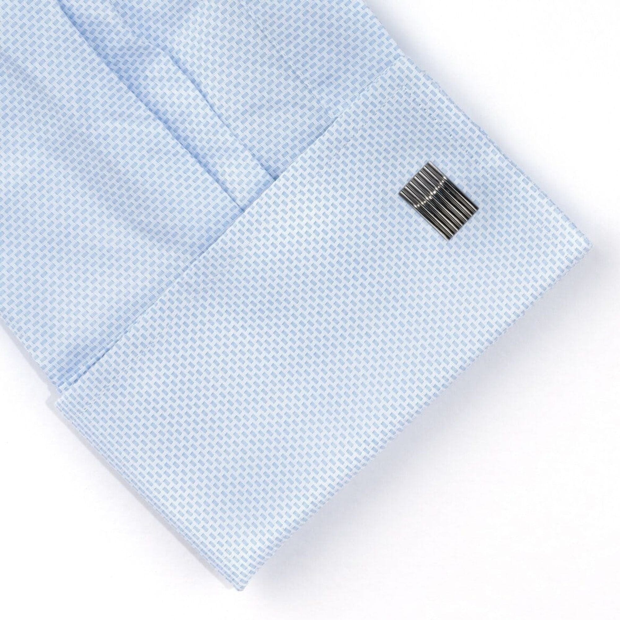 Gunmetal Lines Cufflinks Classic & Modern Cufflinks Clinks Australia