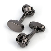 Gunmetal Knot Cufflinks Classic & Modern Cufflinks Clinks Australia