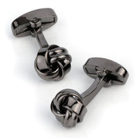 Gunmetal Knot Cufflinks Classic & Modern Cufflinks Clinks Australia