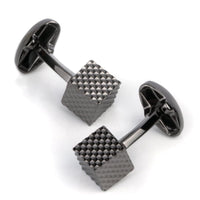 Gunmetal Diamond Textured Cube Cufflinks Classic & Modern Cufflinks Clinks Australia