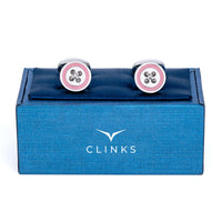 Pink Button Cufflinks Classic & Modern Cufflinks Clinks Australia