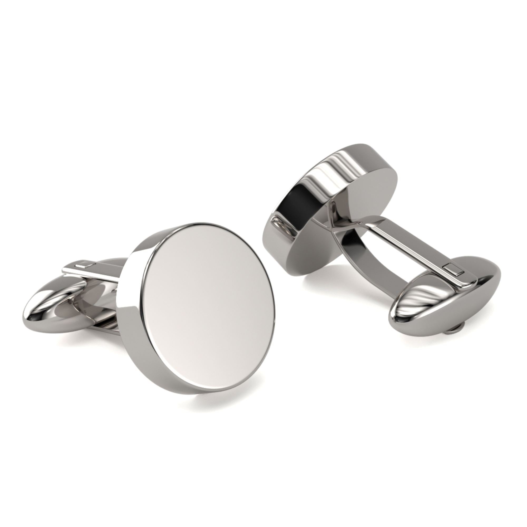 Round Engravable Cufflinks Engraving Cufflinks Clinks