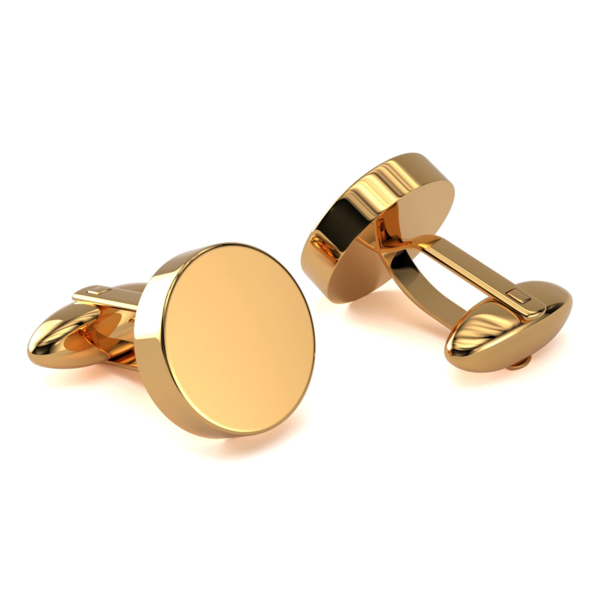 Round Engravable Cufflinks Engraving Cufflinks Clinks