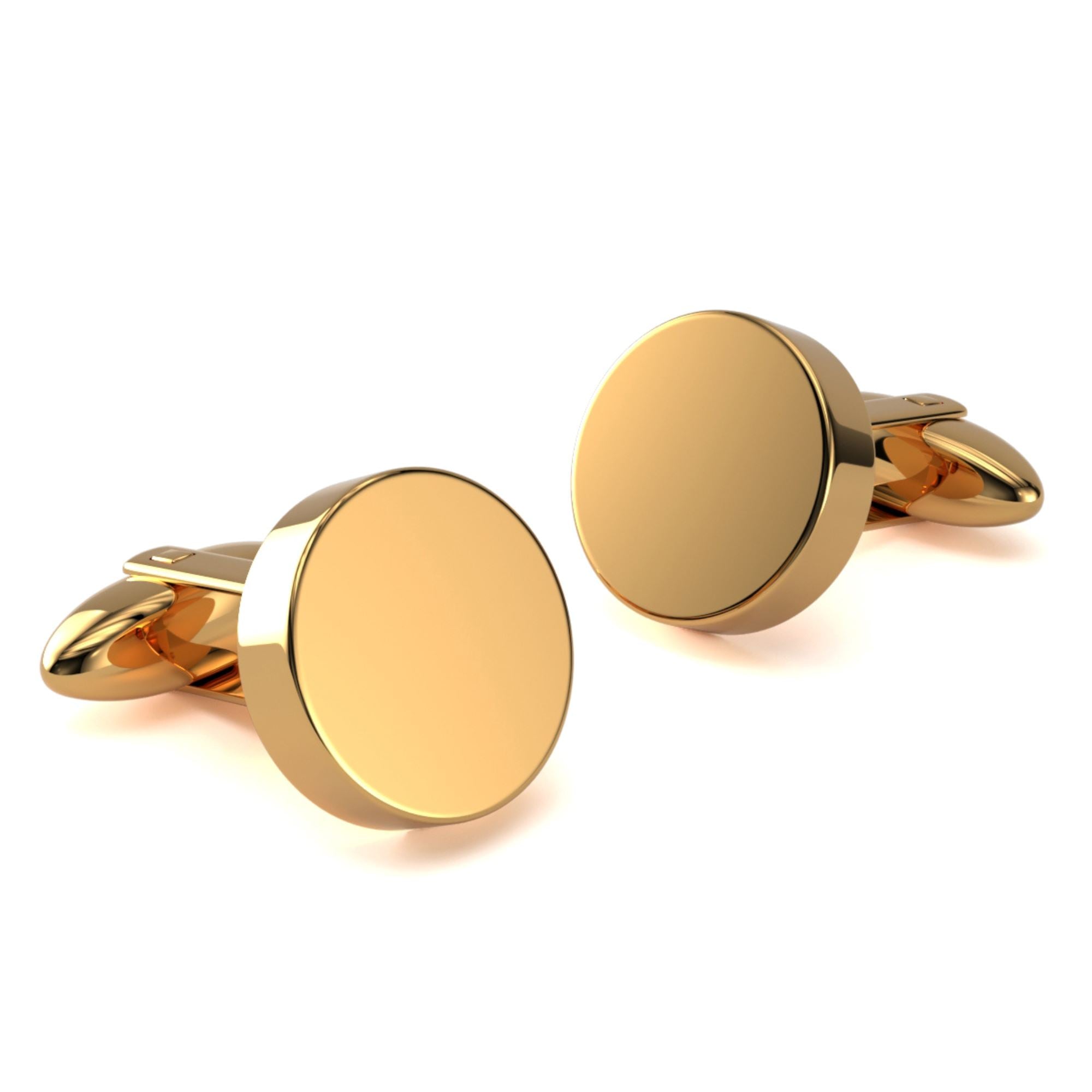 Round Engravable Cufflinks Engraving Cufflinks Clinks
