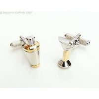 Cocktail Shaker Glass Cufflinks Novelty Cufflinks Clinks Australia