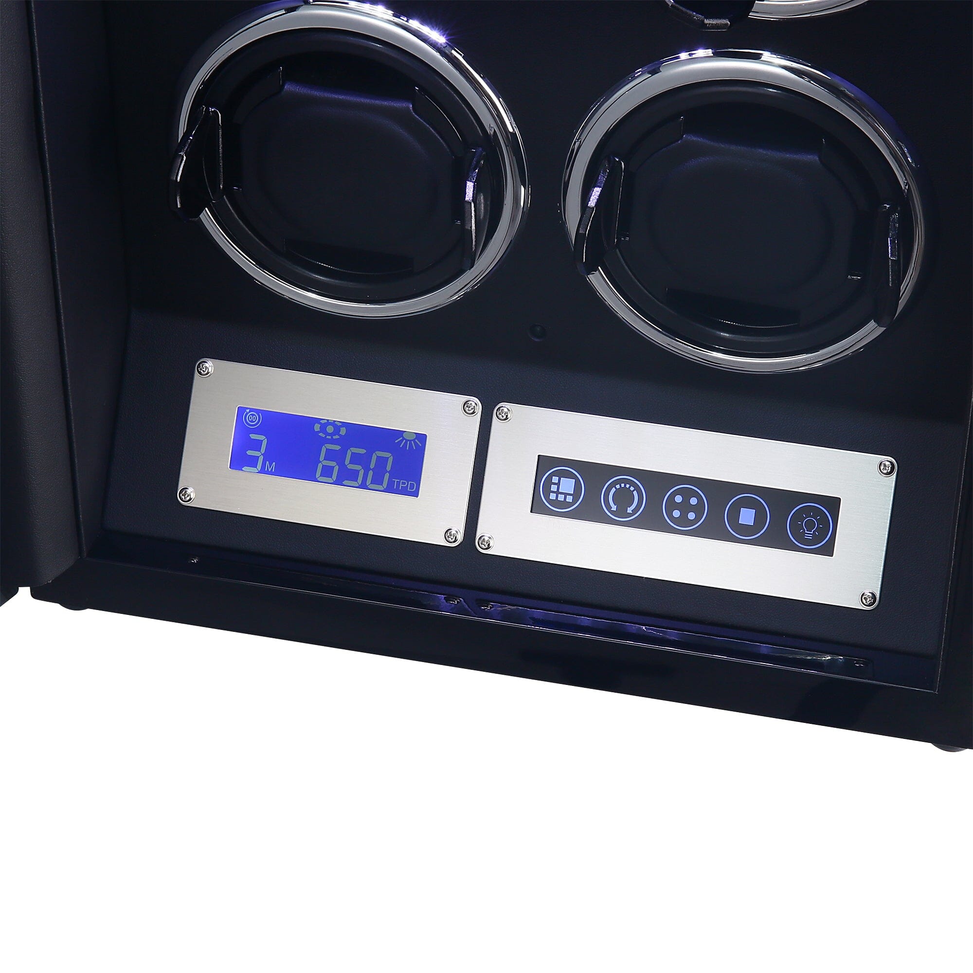 Flinders Watch Winder for 4 Watches with Fingerprint Lock Watch Winder Boxes Clinks