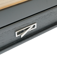 200 CT Black Wooden with Glass Top Cabinet for Cigars