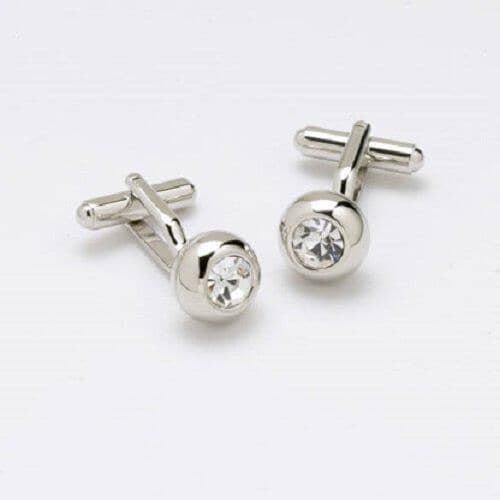 Solitaire Crystal Cufflinks with a Swarovski Crystal Classic & Modern Cufflinks Clinks Australia Solitaire Crystal Cufflinks with a Swarovski Crystal