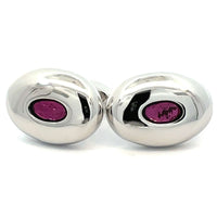Oval Feature Purple Cufflinks