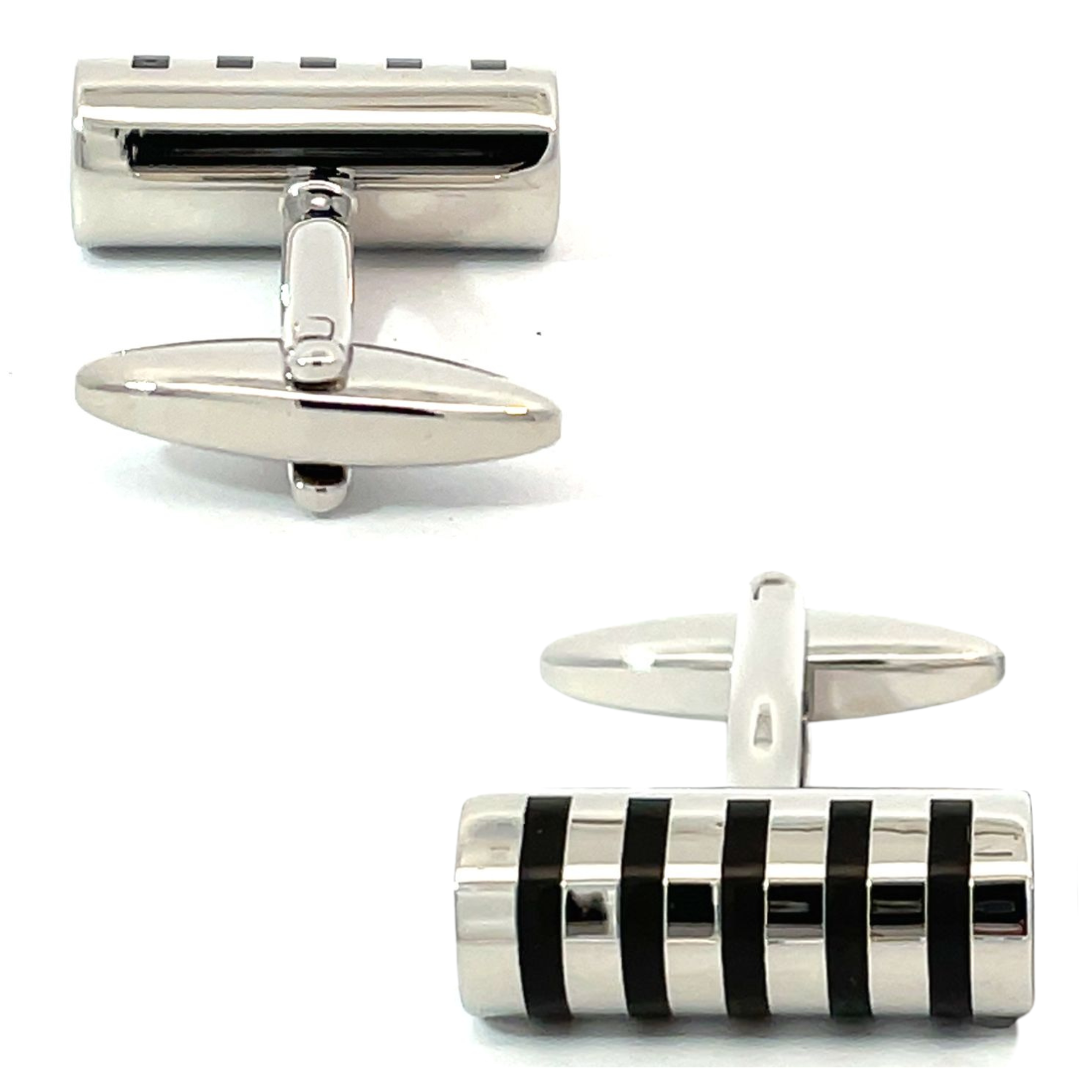 Smokey Grey Stripes Cufflinks