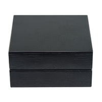 Oak Black Wooden Foldable Cigar Ashtray with Cigar Cutter