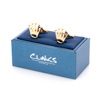 Swiss Gold Crown Cufflinks