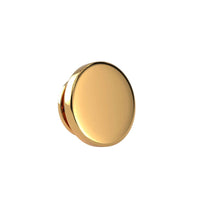 Round Gold Engravable Lapel Pin Lapel Pin Clinks Default